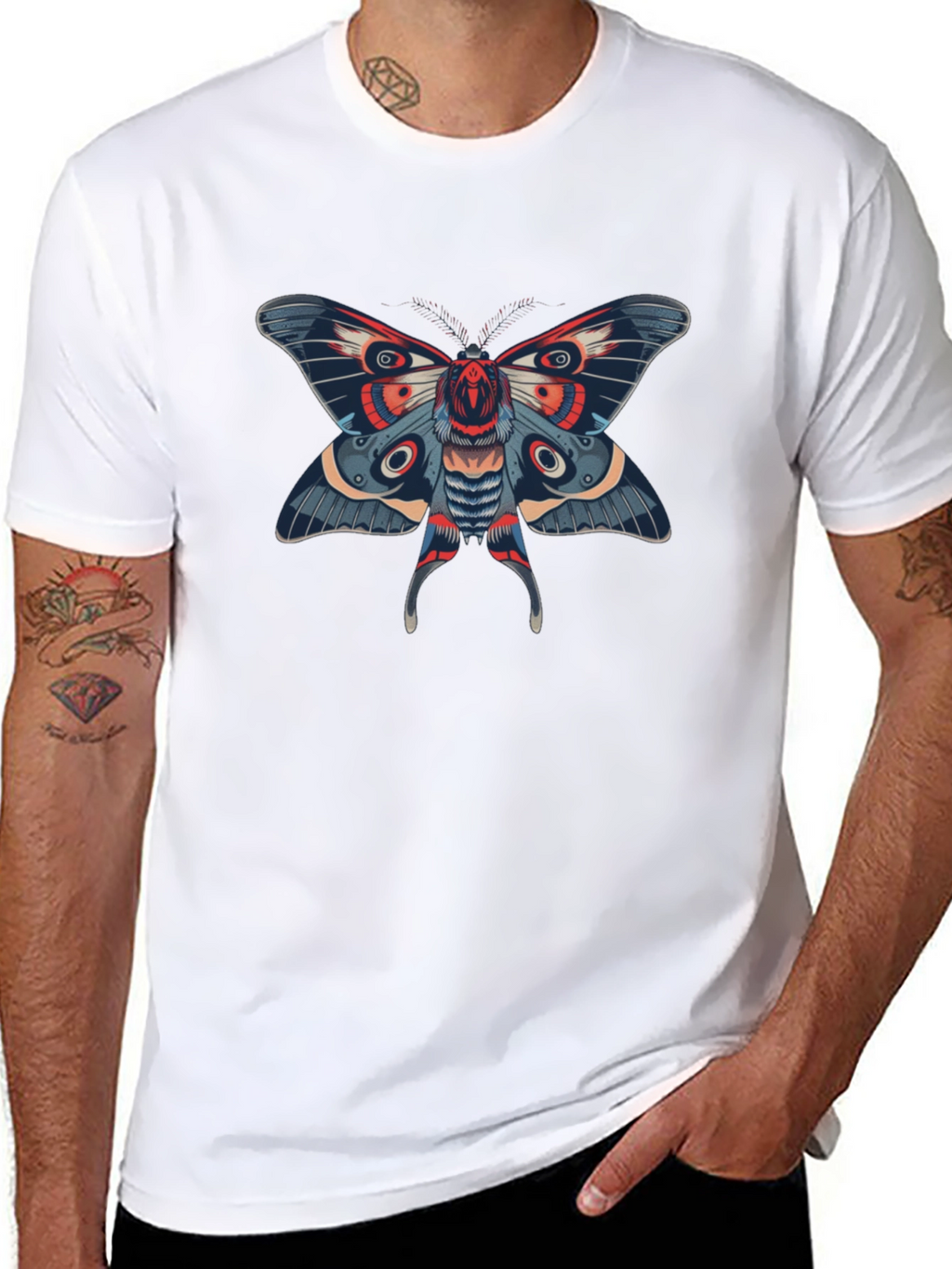 Moth Graphic Black T-Shirt