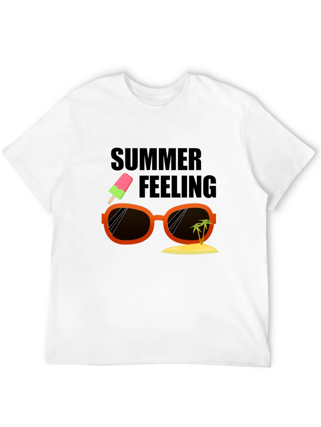 Summer Feeling Black T-Shirt