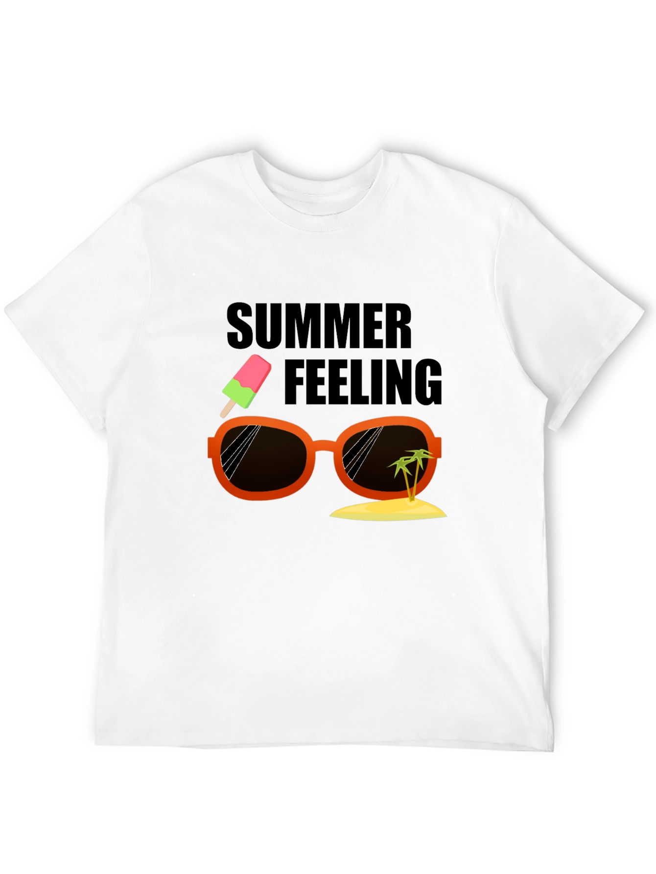 Summer Feeling Black T-Shirt