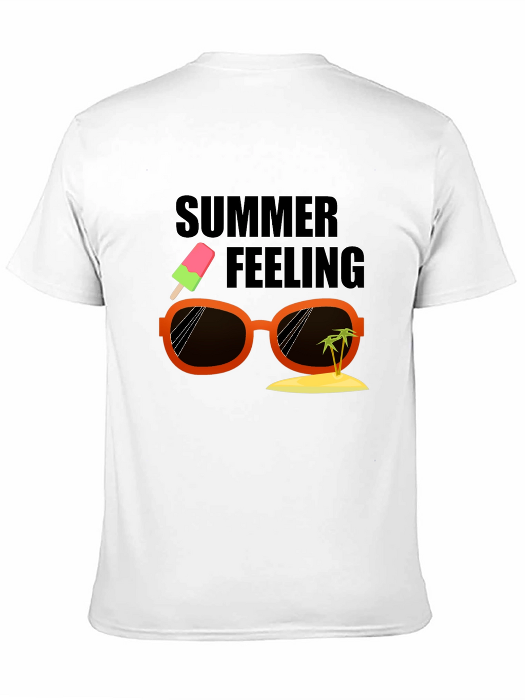 Summer Feeling Black T-Shirt