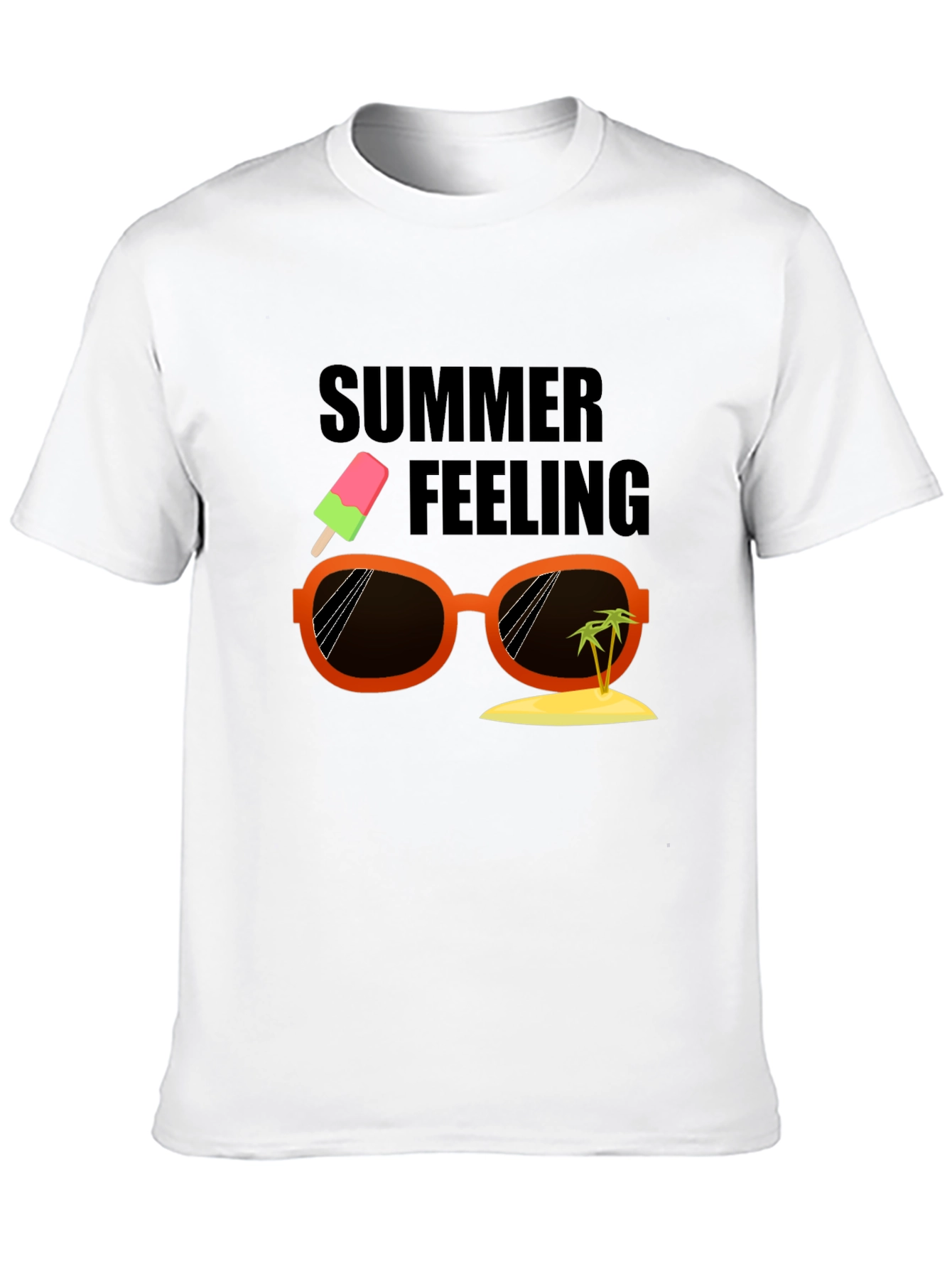 Summer Feeling Black T-Shirt