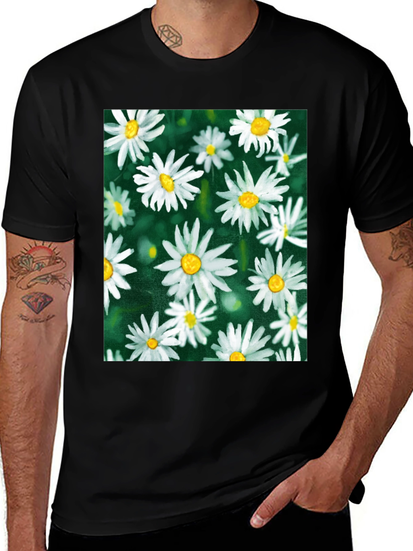 Daisy Flower T-Shirt - Floral Pattern