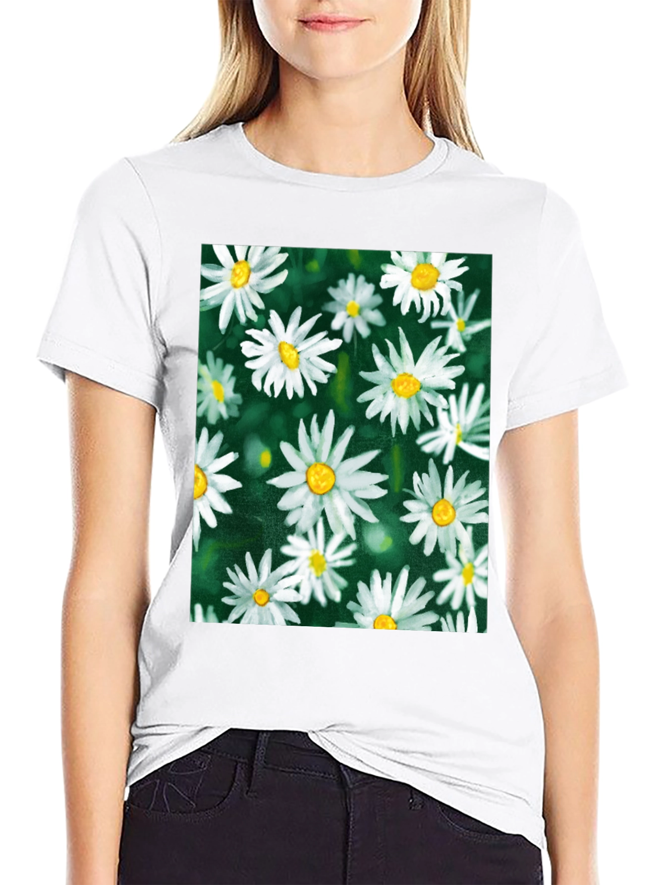 Daisy Flower T-Shirt - Floral Pattern