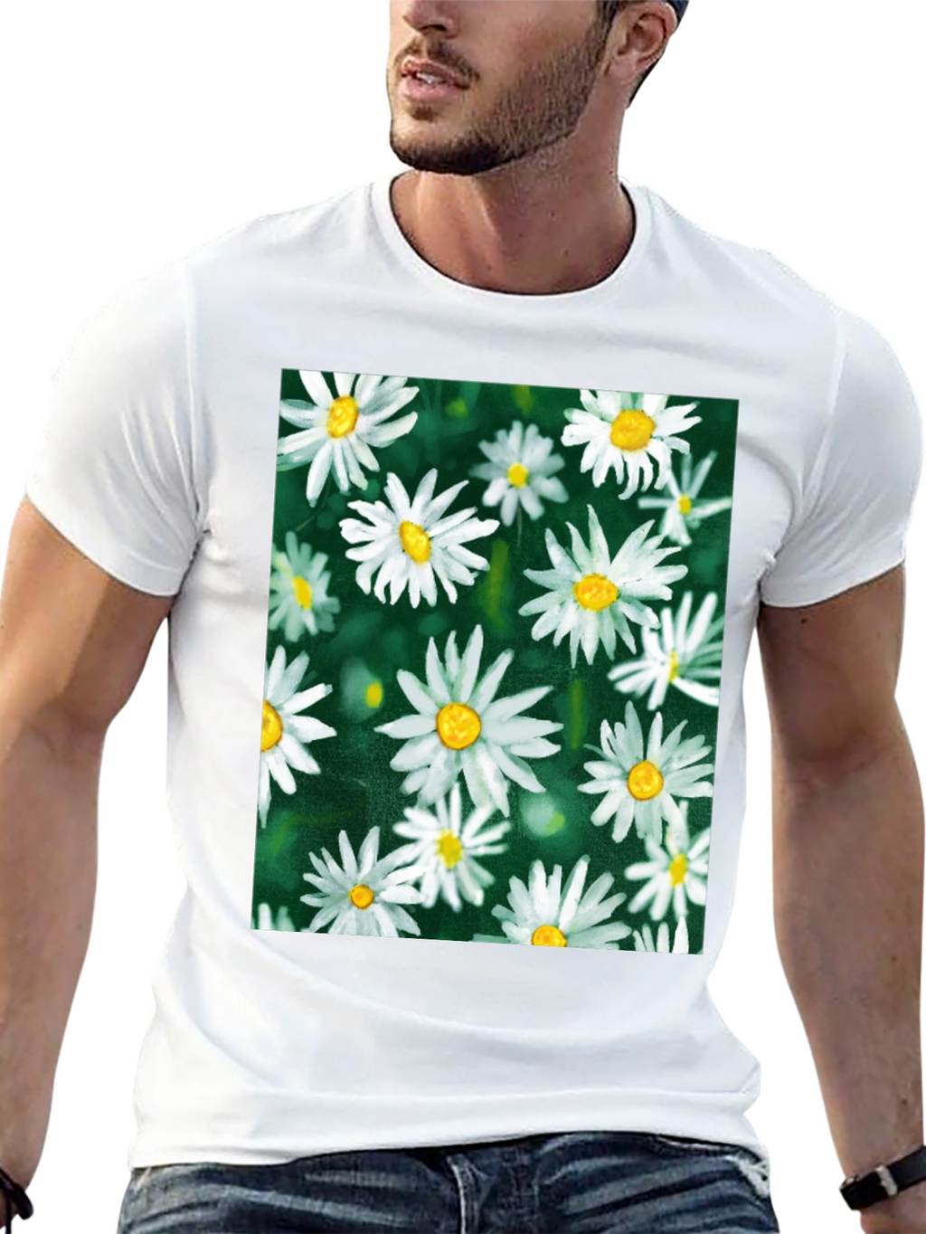 Daisy Flower T-Shirt - Floral Pattern