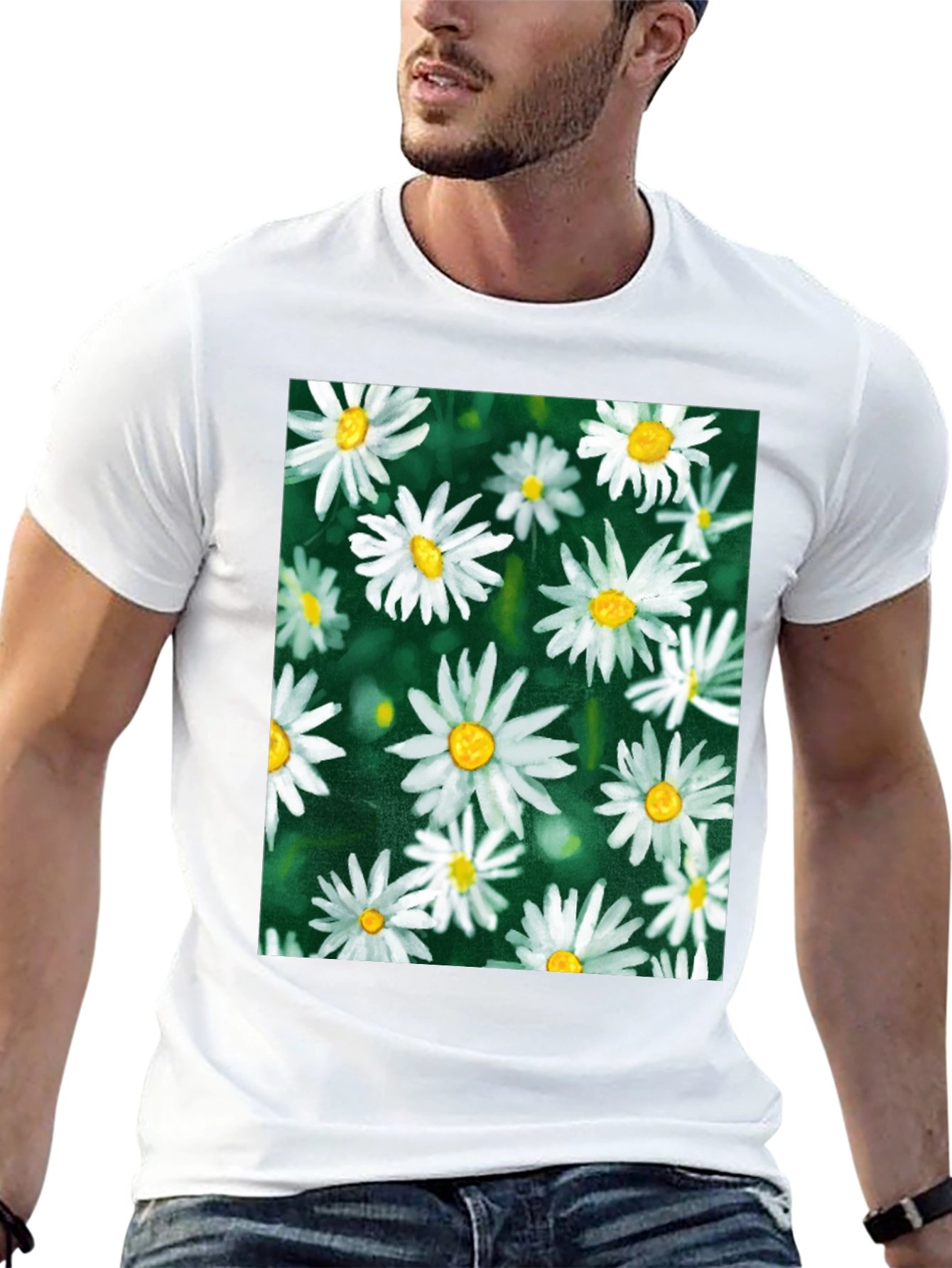 Daisy Flower T-Shirt - Floral Pattern