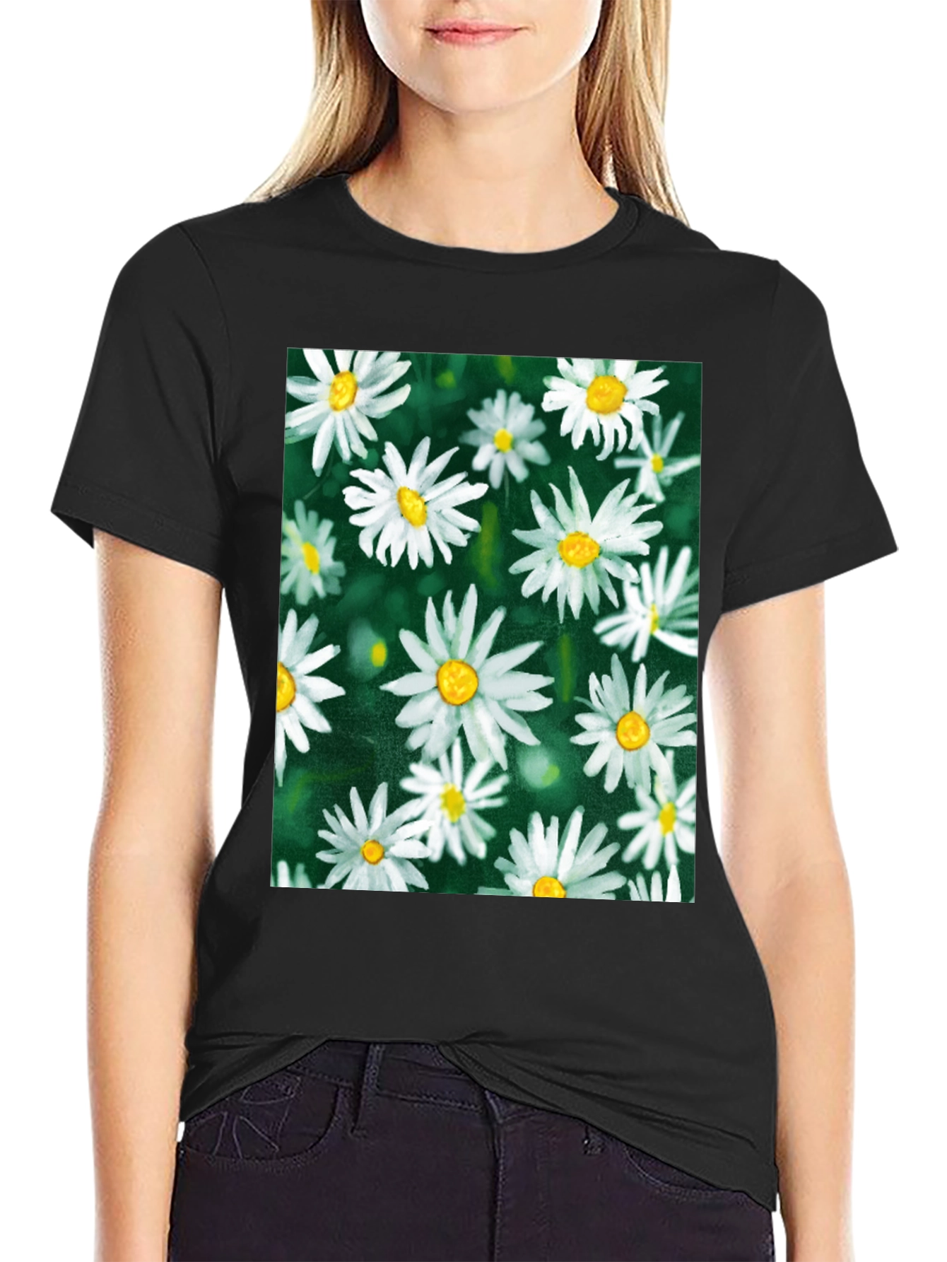 Daisy Flower T-Shirt - Floral Pattern