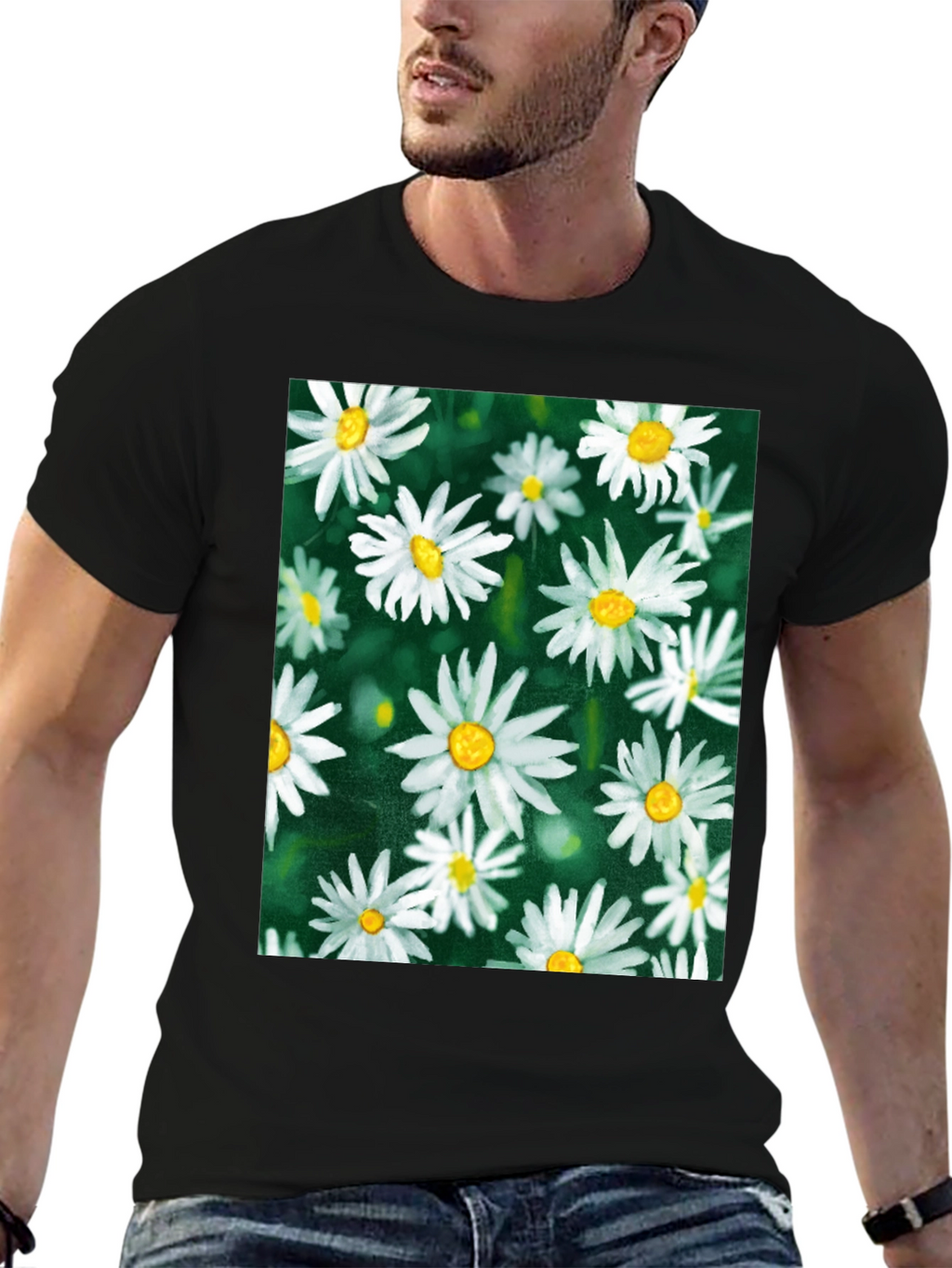 Daisy Flower T-Shirt - Floral Pattern