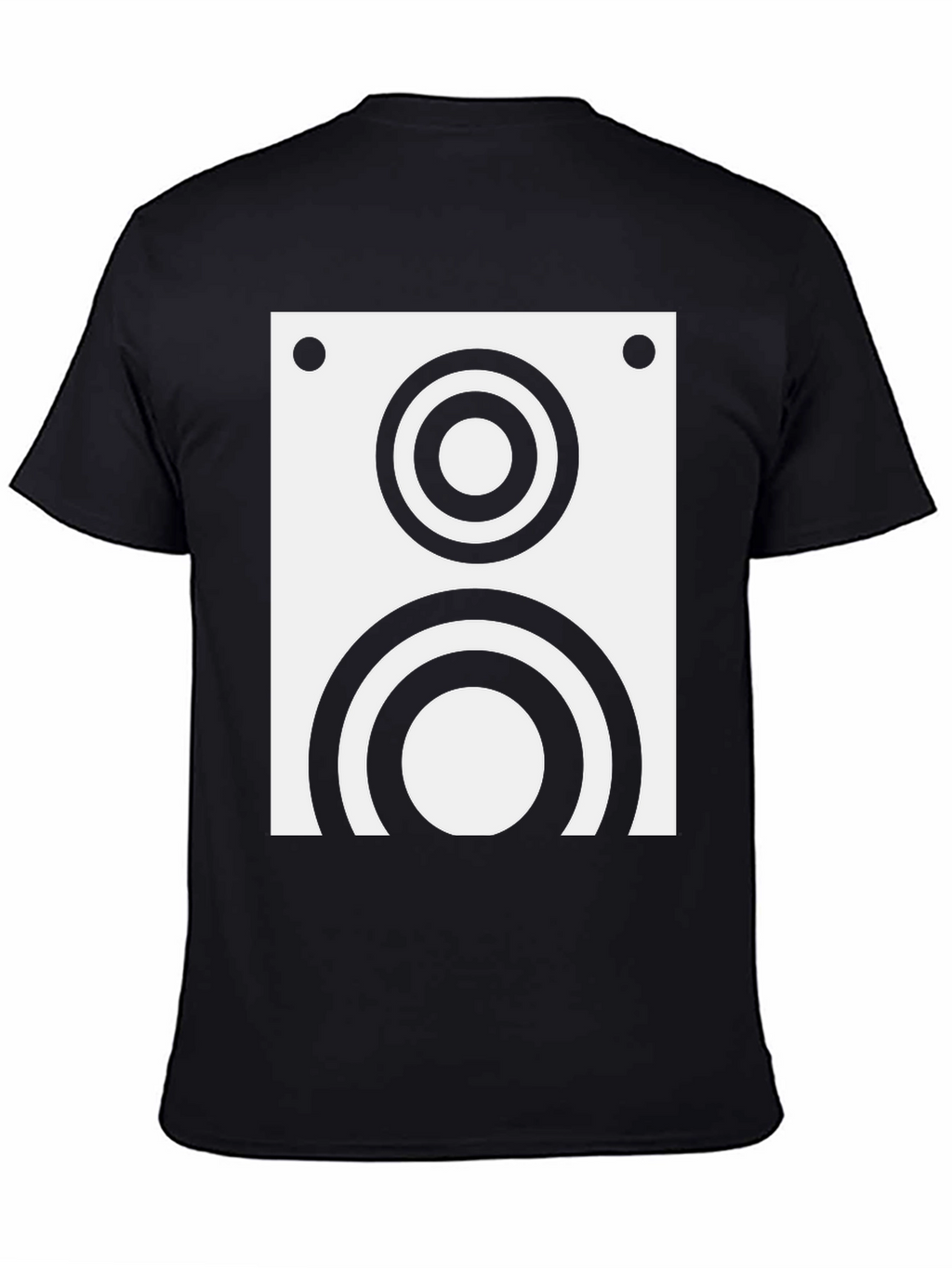 Retro Speaker Graphic Tee - Cool Black T-Shirt