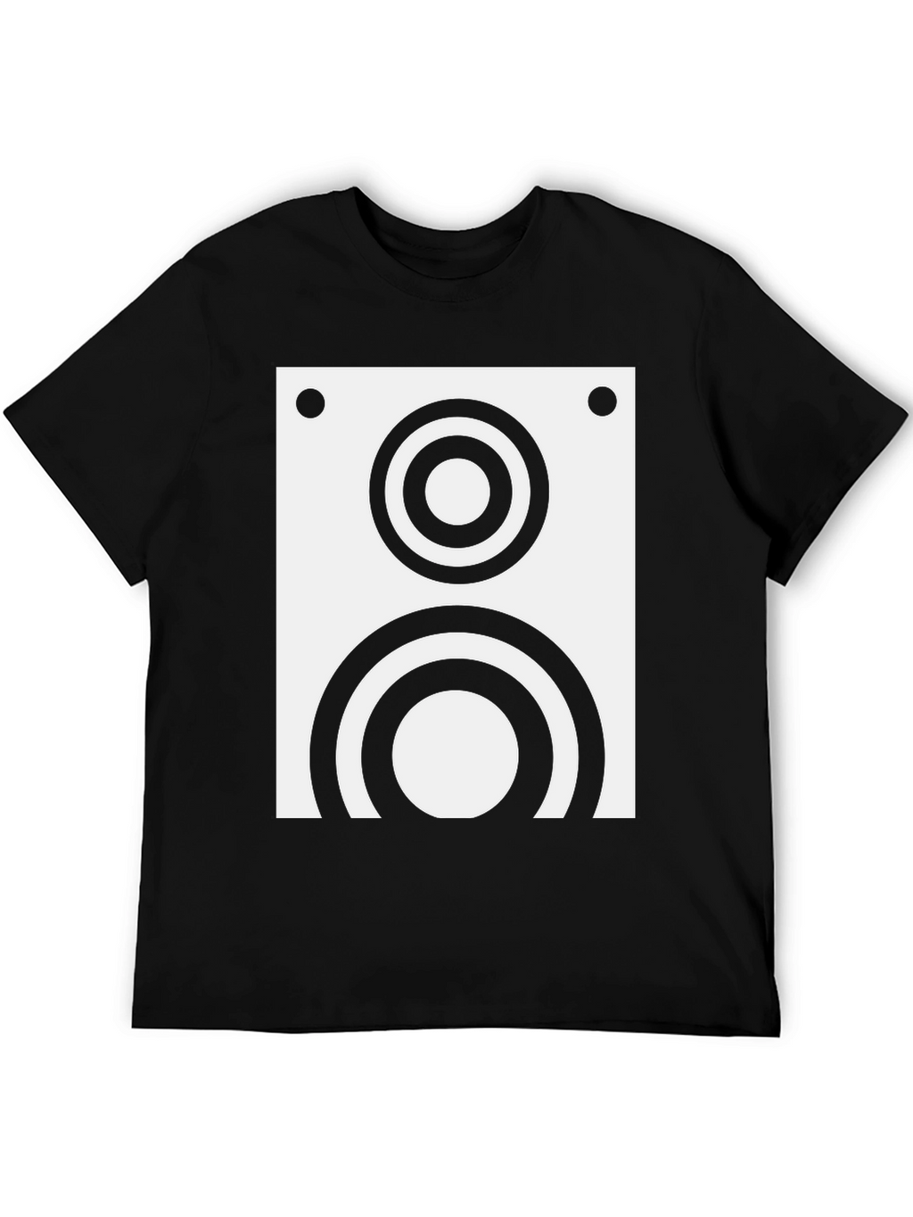 Retro Speaker Graphic Tee - Cool Black T-Shirt