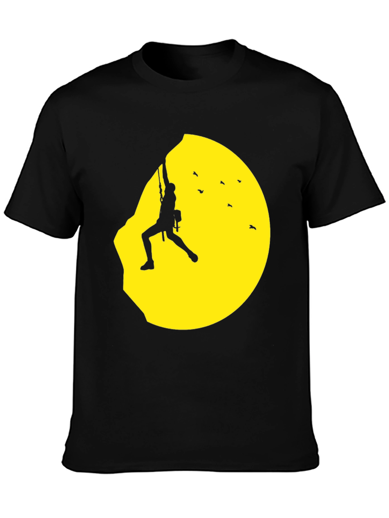Climber Silhouette Graphic Tee - Adventurers Black T-Shirt
