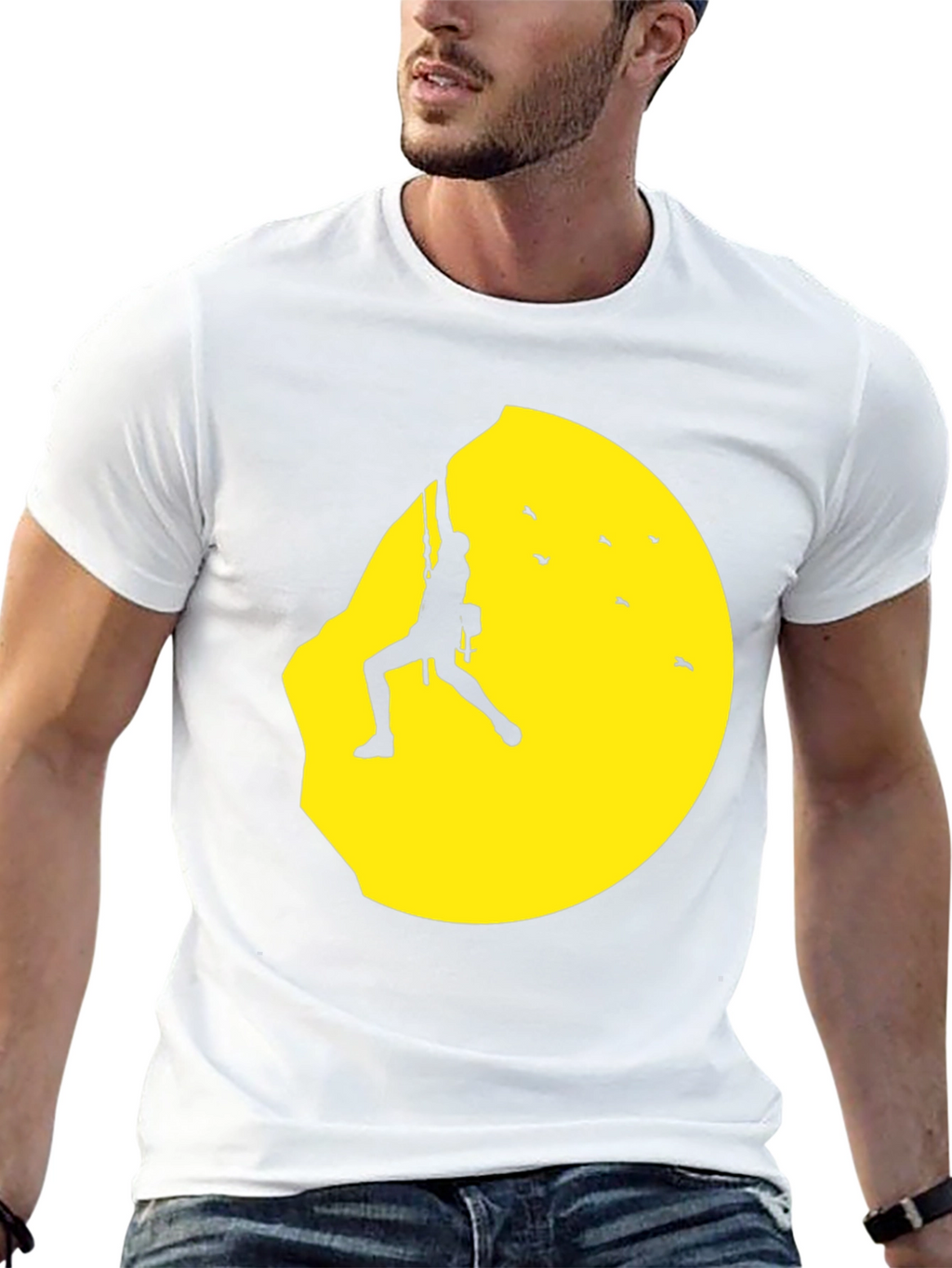 Climber Silhouette Graphic Tee - Adventurers Black T-Shirt