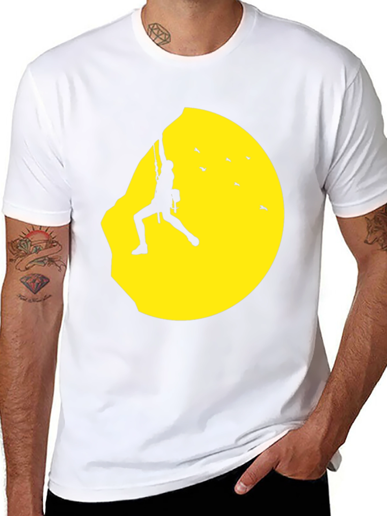 Climber Silhouette Graphic Tee - Adventurers Black T-Shirt