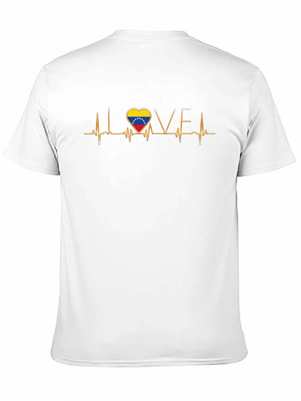 Love Venezuela Heartbeat Graphic Black T-Shirt