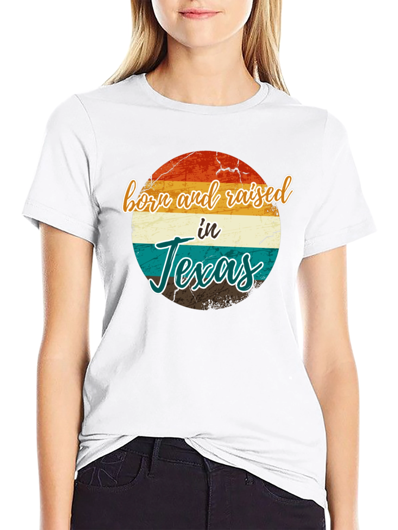 Born and Raised in Texas T-Shirt Retro Style