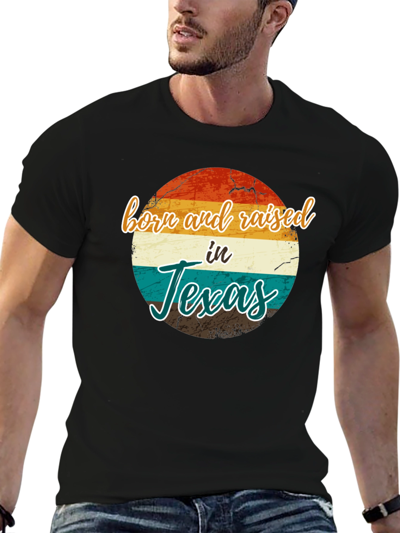 Born and Raised in Texas T-Shirt Retro Style