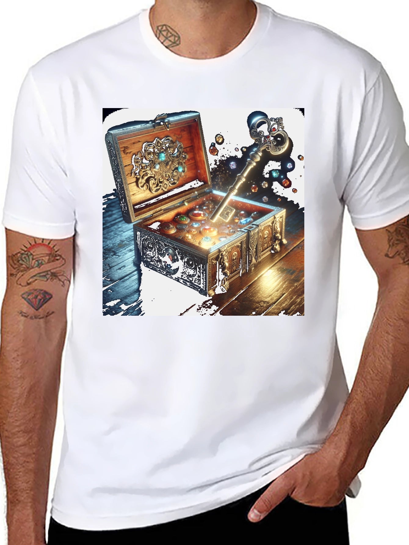 Treasure Key Black Tee