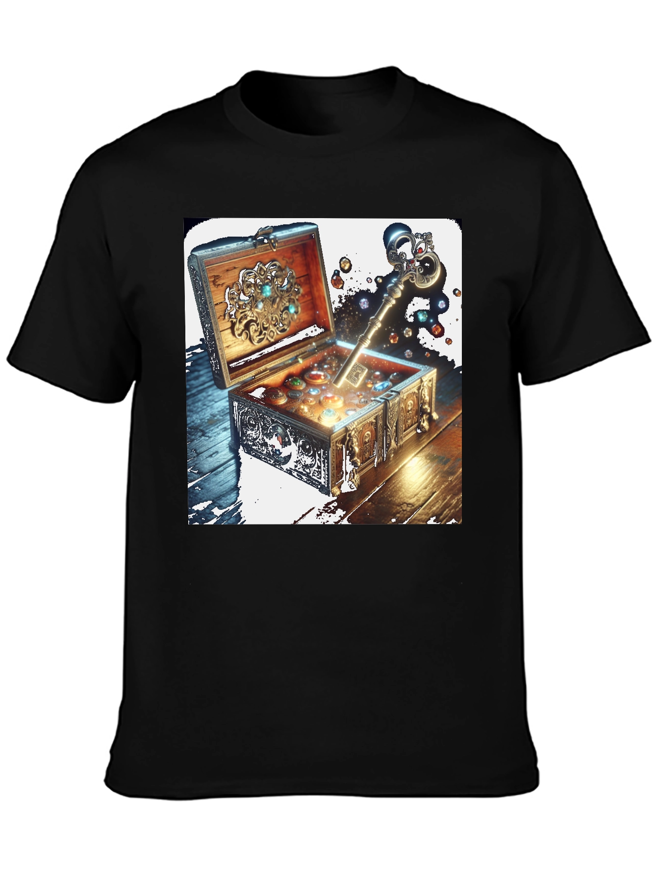 Treasure Key Black Tee