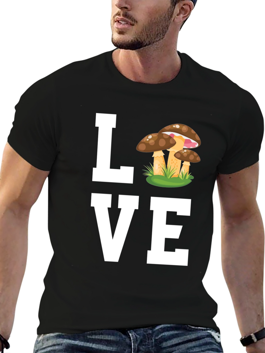 Mushroom Love T-Shirt - Whimsical Graphic Tee