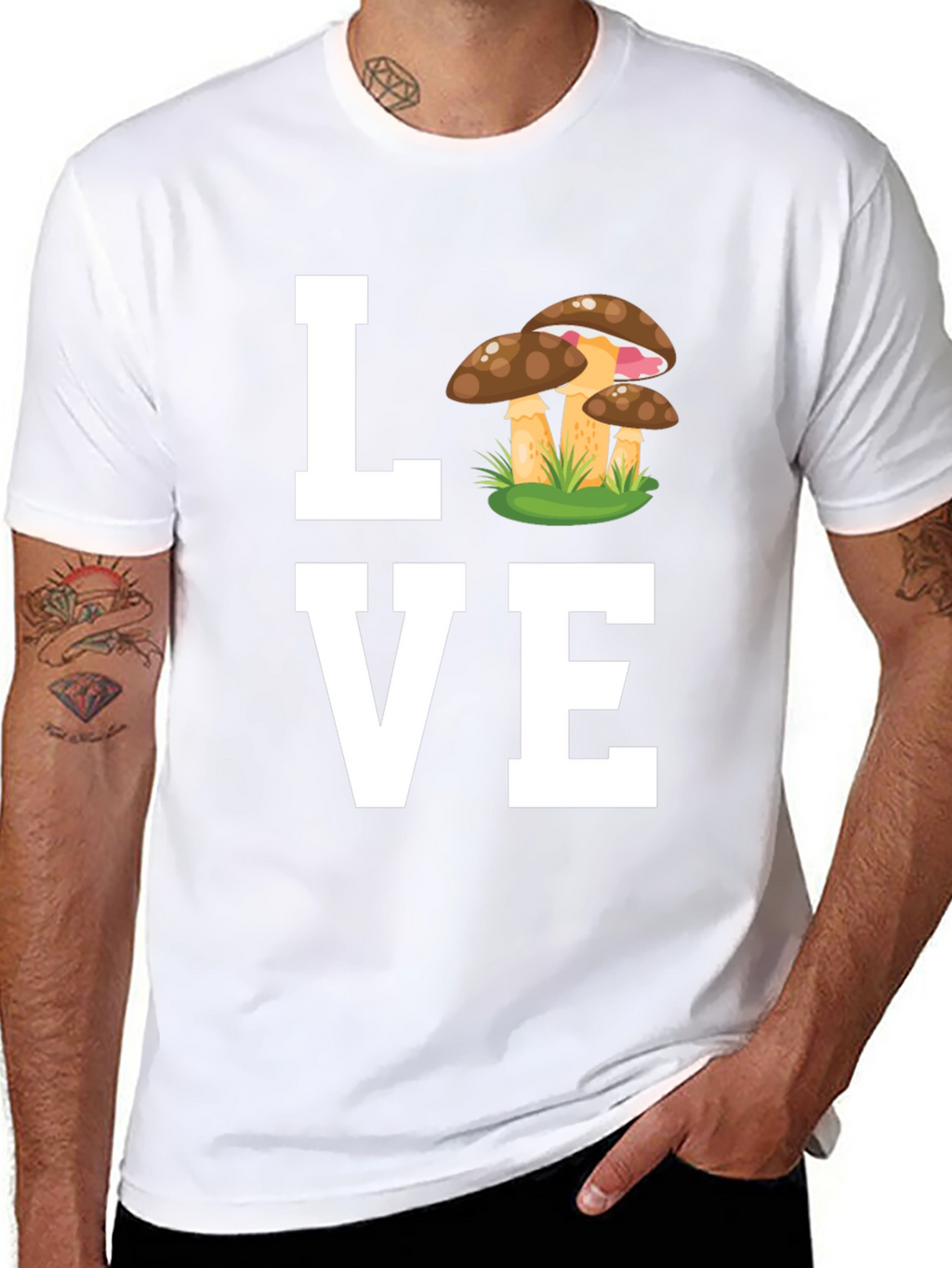 Mushroom Love T-Shirt - Whimsical Graphic Tee