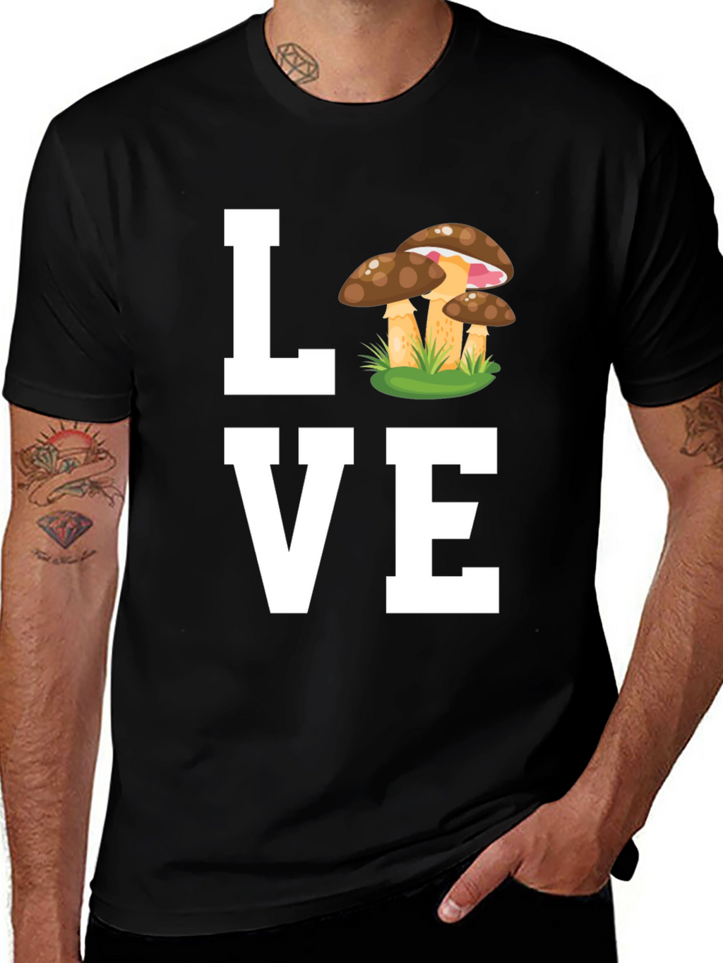 Mushroom Love T-Shirt - Whimsical Graphic Tee