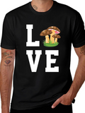 Mushroom Love T-Shirt - Whimsical Graphic Tee