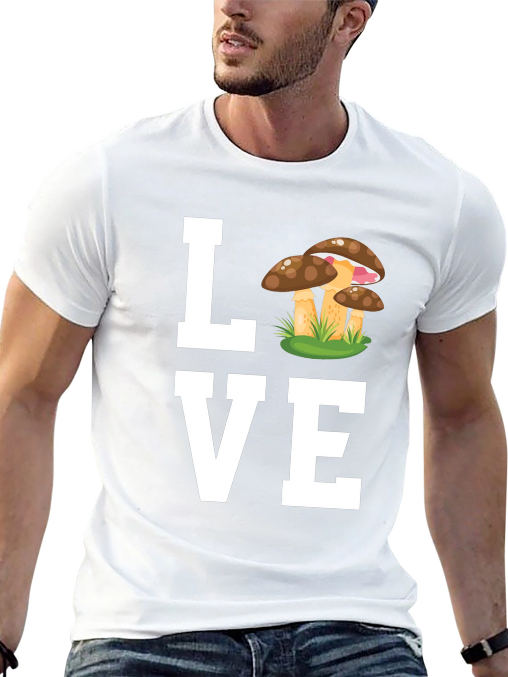 Mushroom Love T-Shirt - Whimsical Graphic Tee