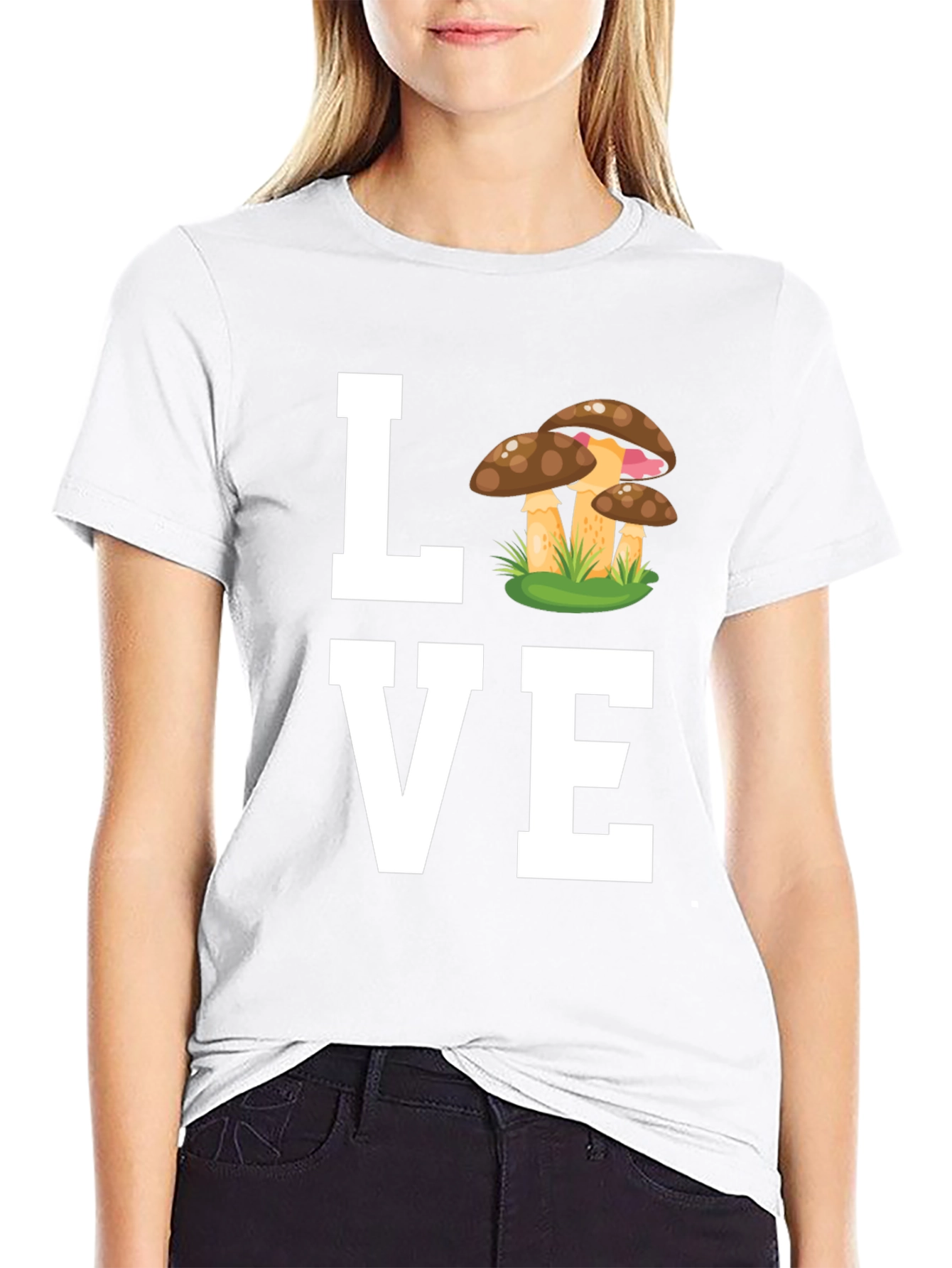 Mushroom Love T-Shirt - Whimsical Graphic Tee