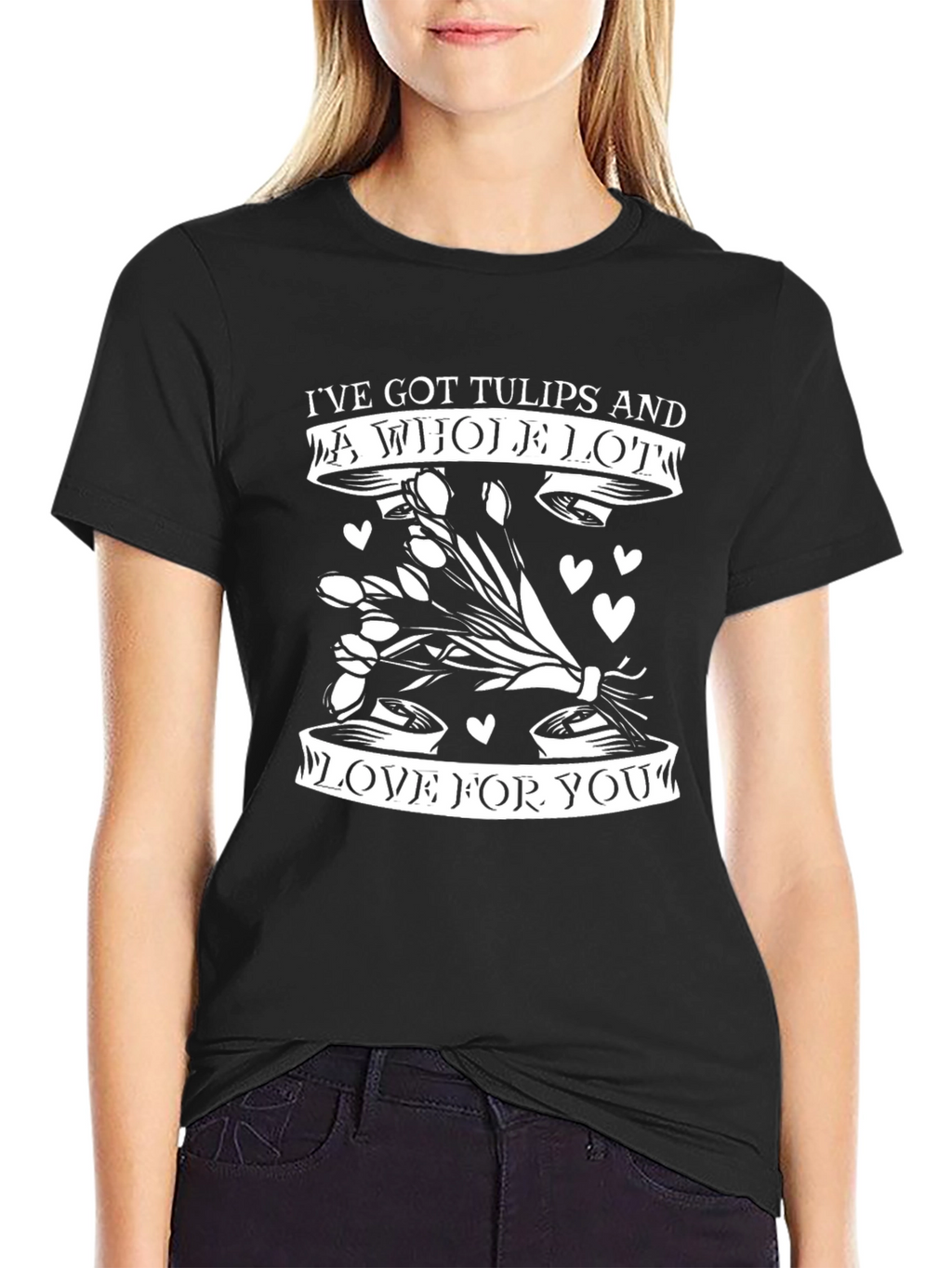 Tulips & Love T-Shirt - Romantic Graphic Tee