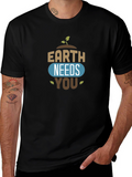 Earth Needs You Graphic Tee - Black