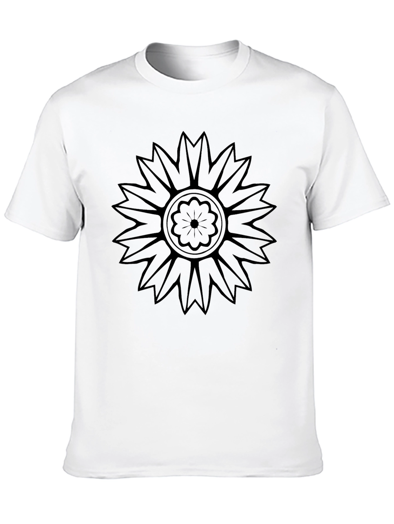 Black Floral Graphic Tee - Stylish Mens T-Shirt