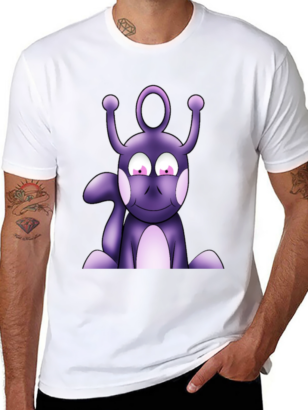 Purple Alien Graphic T-Shirt - Unique Design