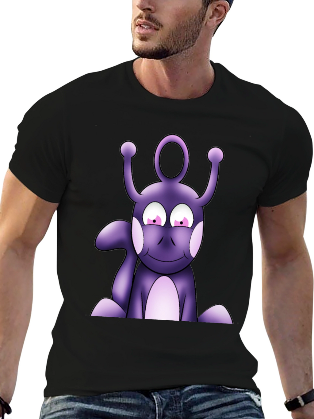 Purple Alien Graphic T-Shirt - Unique Design