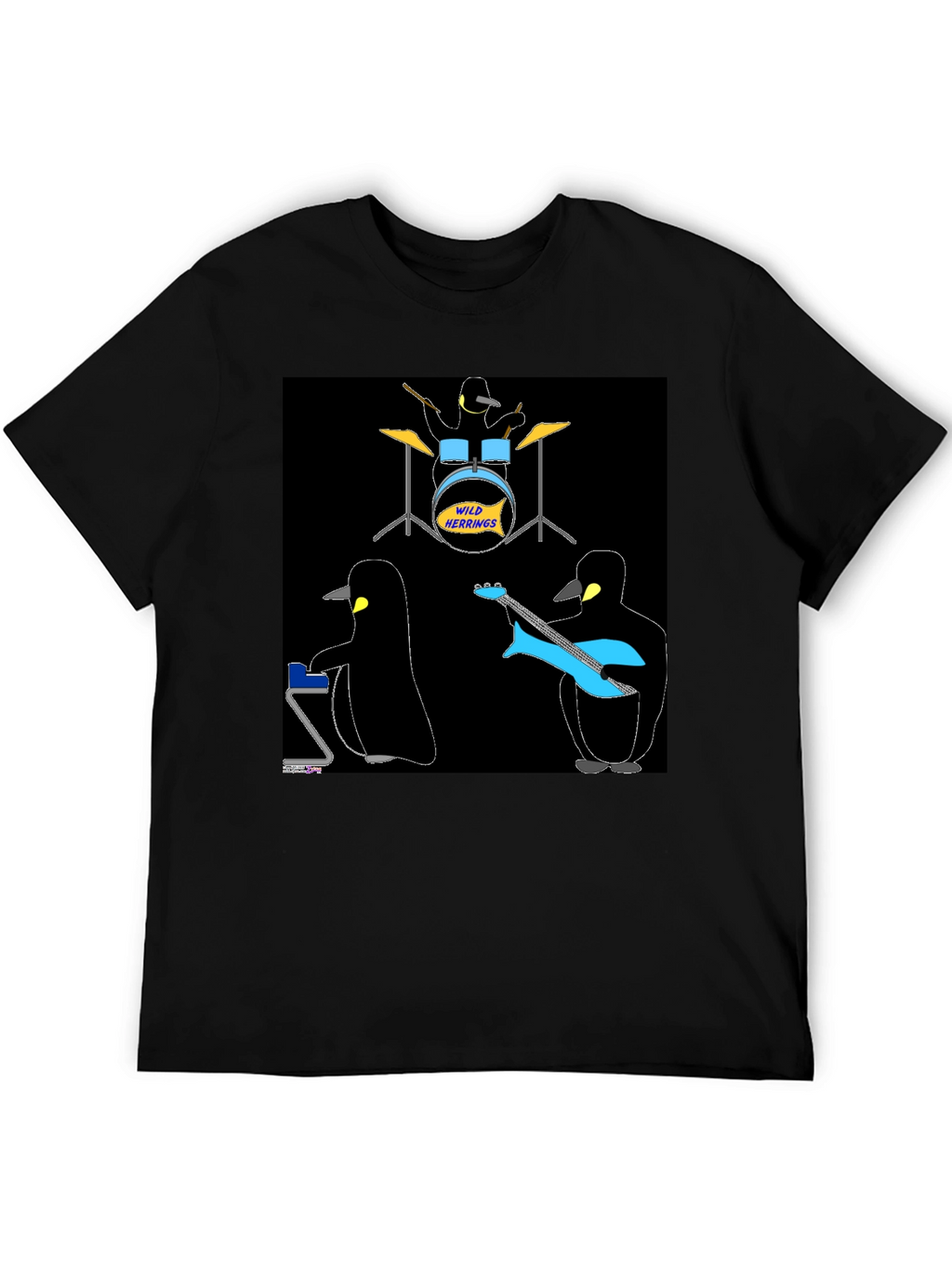 Penguin Band T-Shirt - Wild Herrings Rock!