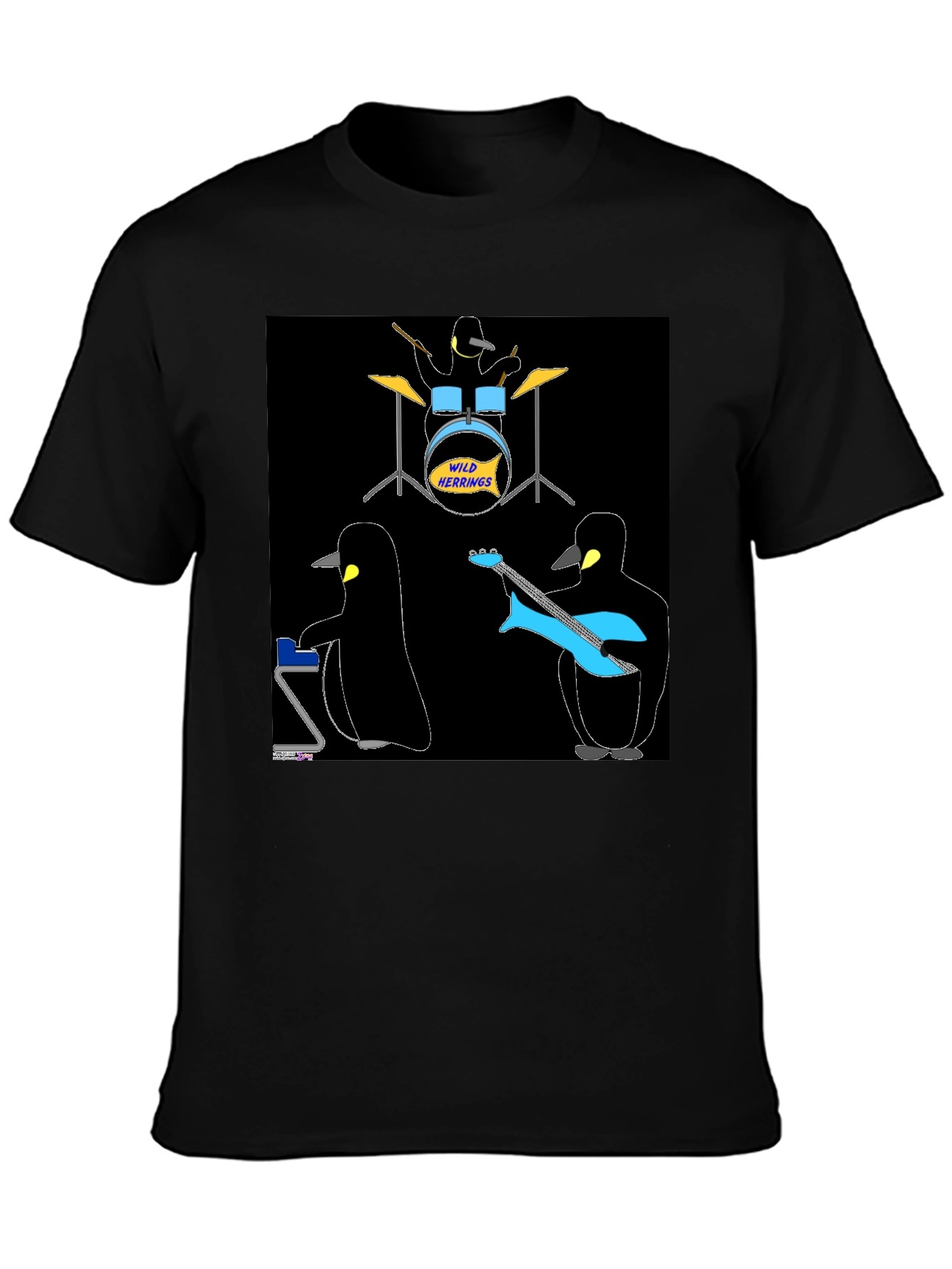 Penguin Band T-Shirt - Wild Herrings Rock!