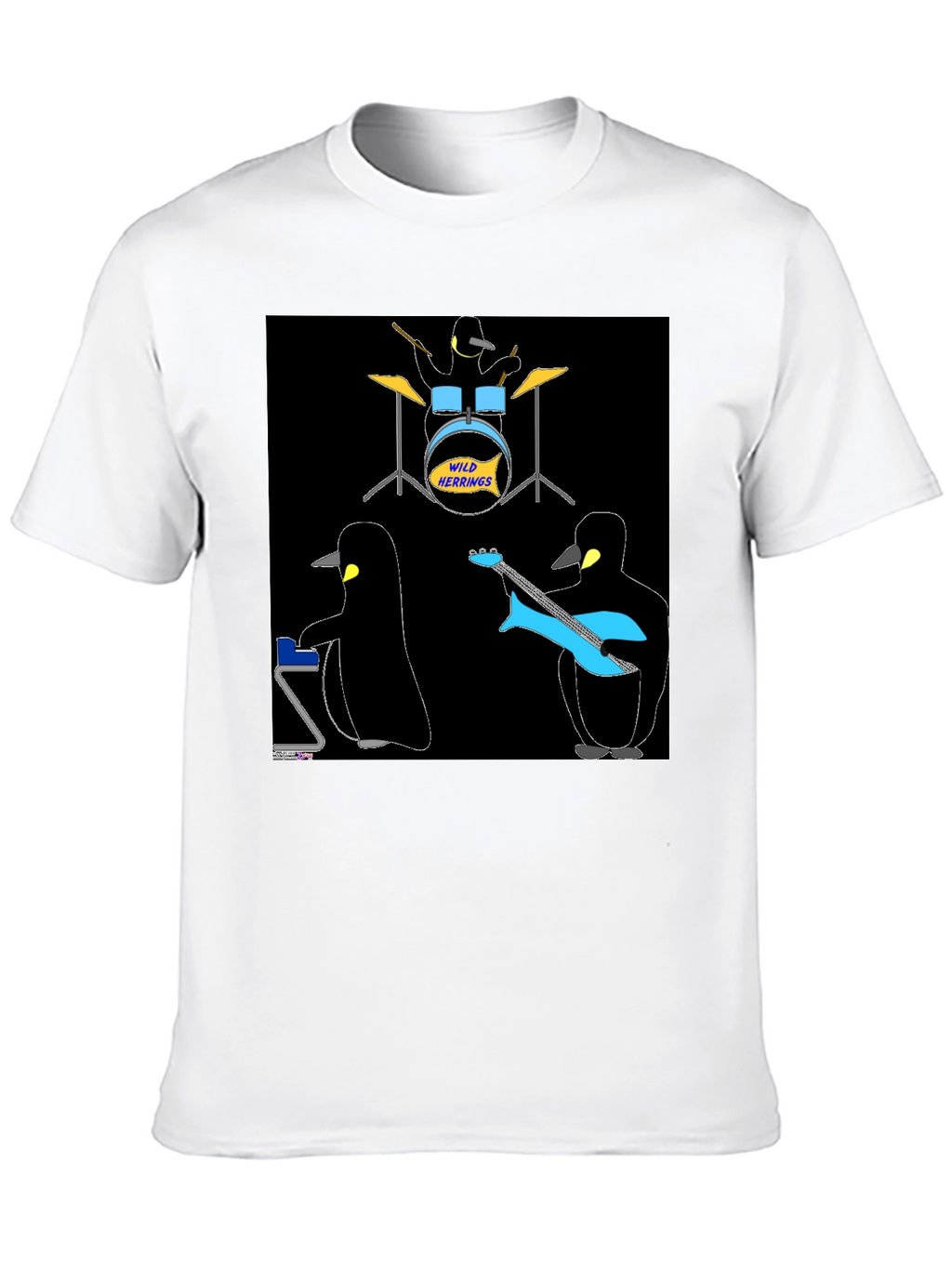 Penguin Band T-Shirt - Wild Herrings Rock!