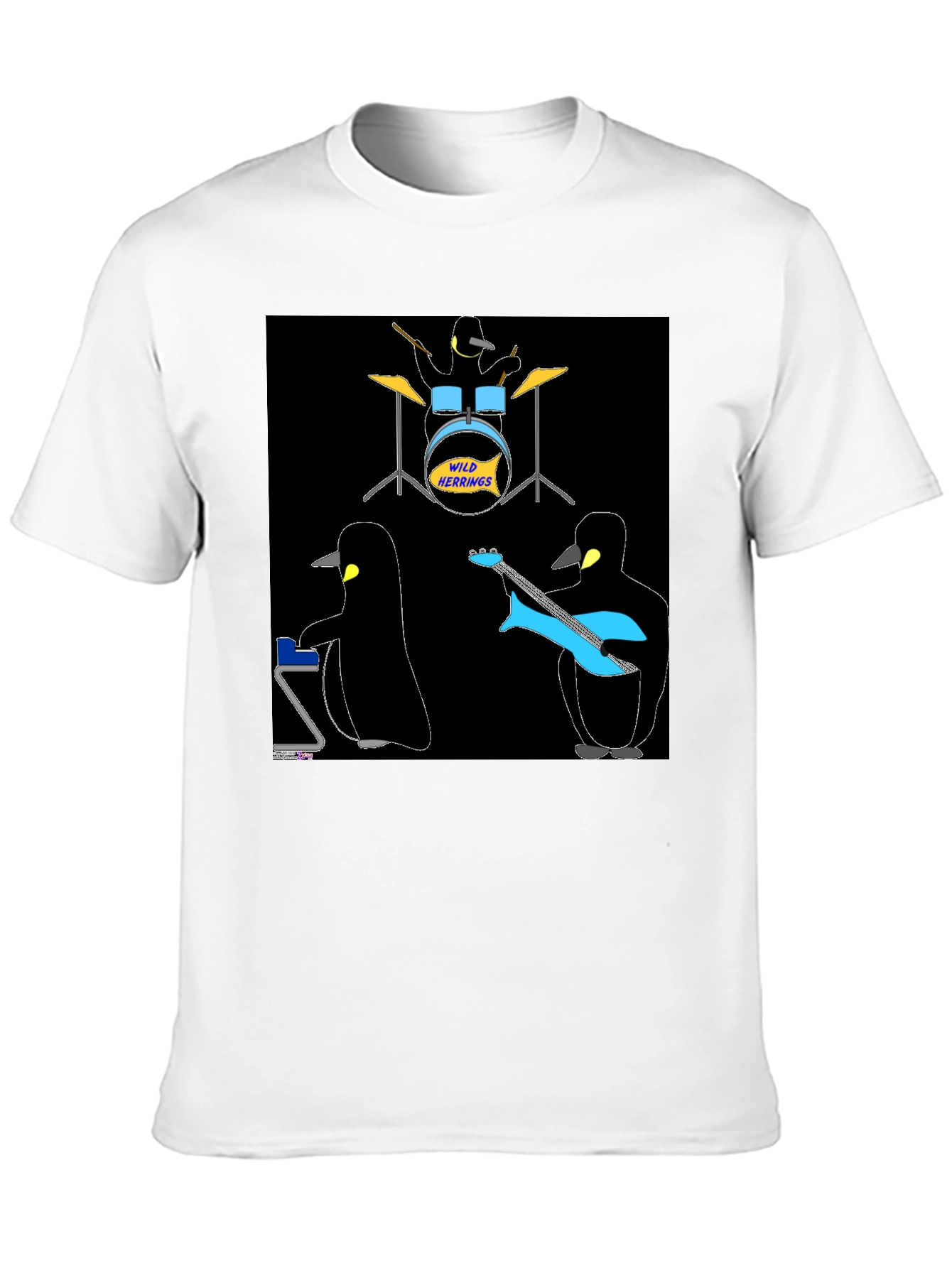 Penguin Band T-Shirt - Wild Herrings Rock!