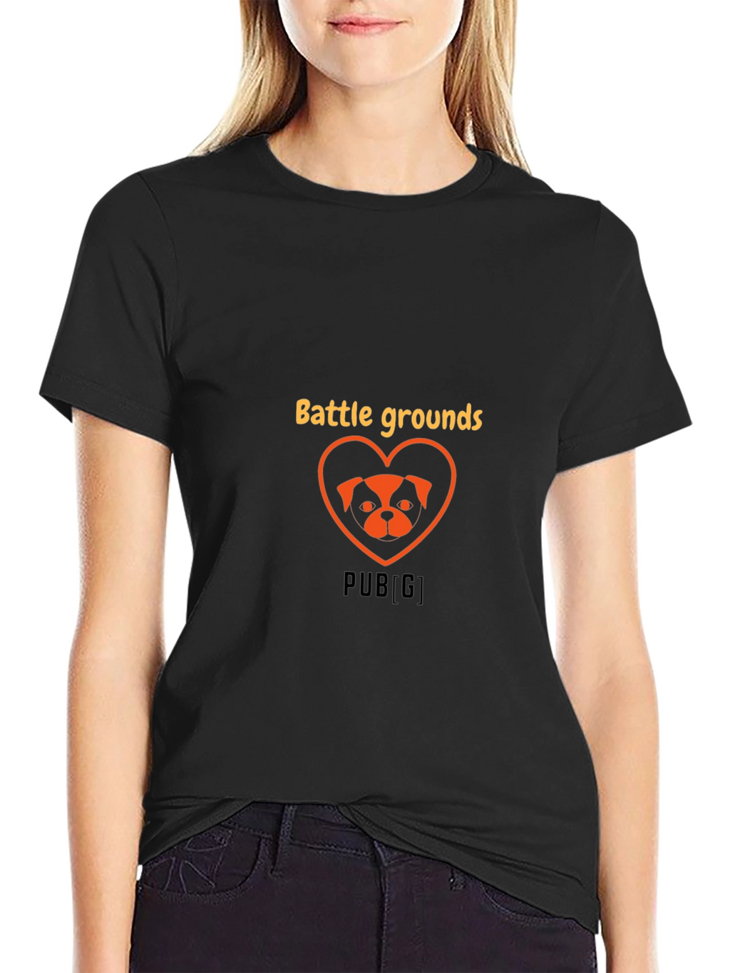 Battlegrounds Dog Heart Graphic Tee - Trendy Gamer Shirt