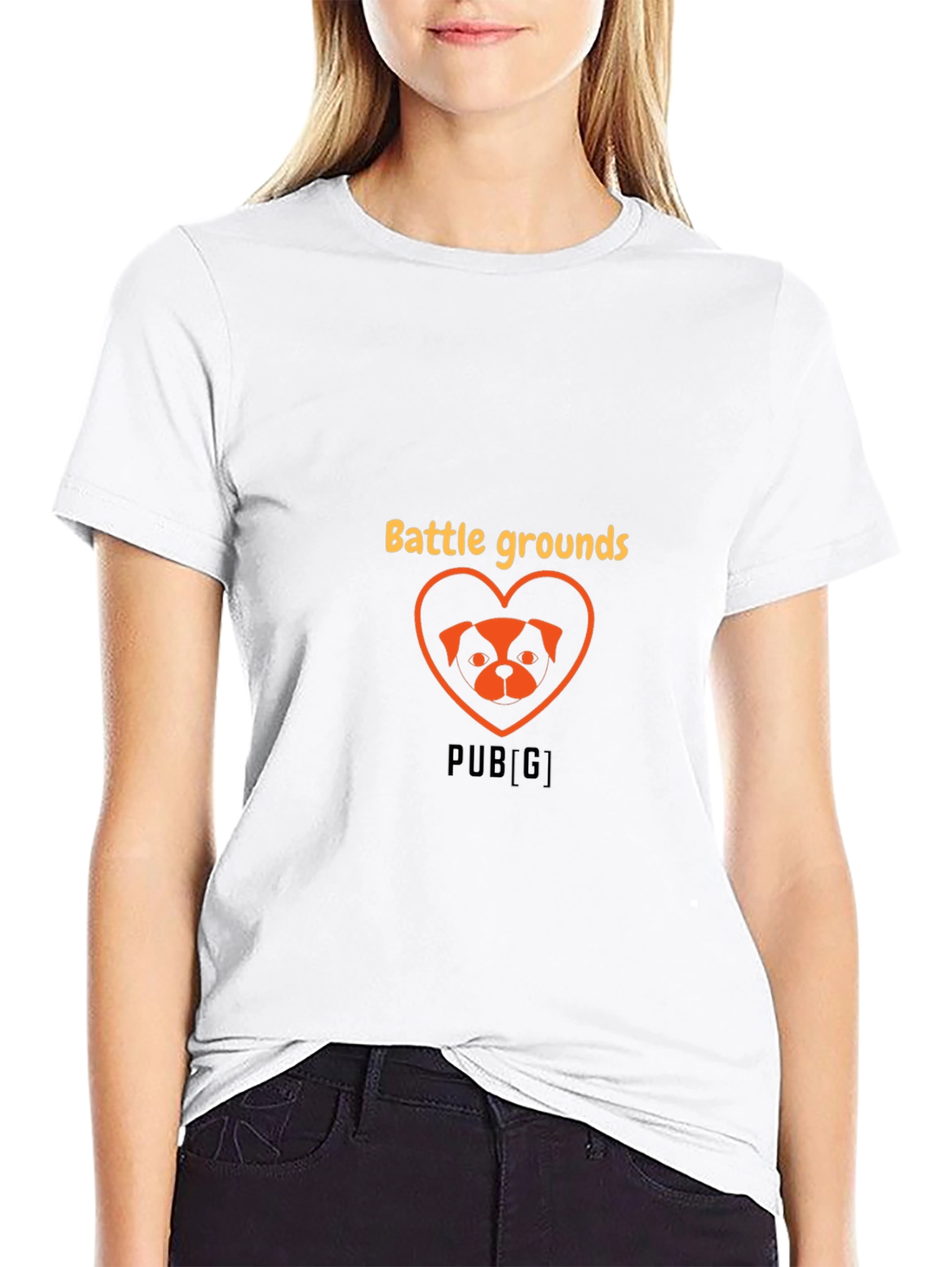 Battlegrounds Dog Heart Graphic Tee - Trendy Gamer Shirt