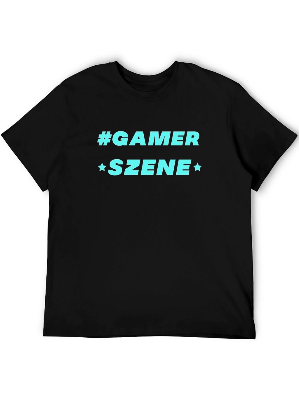 Gamer Szene Graphic Tee - Black Cotton Blend