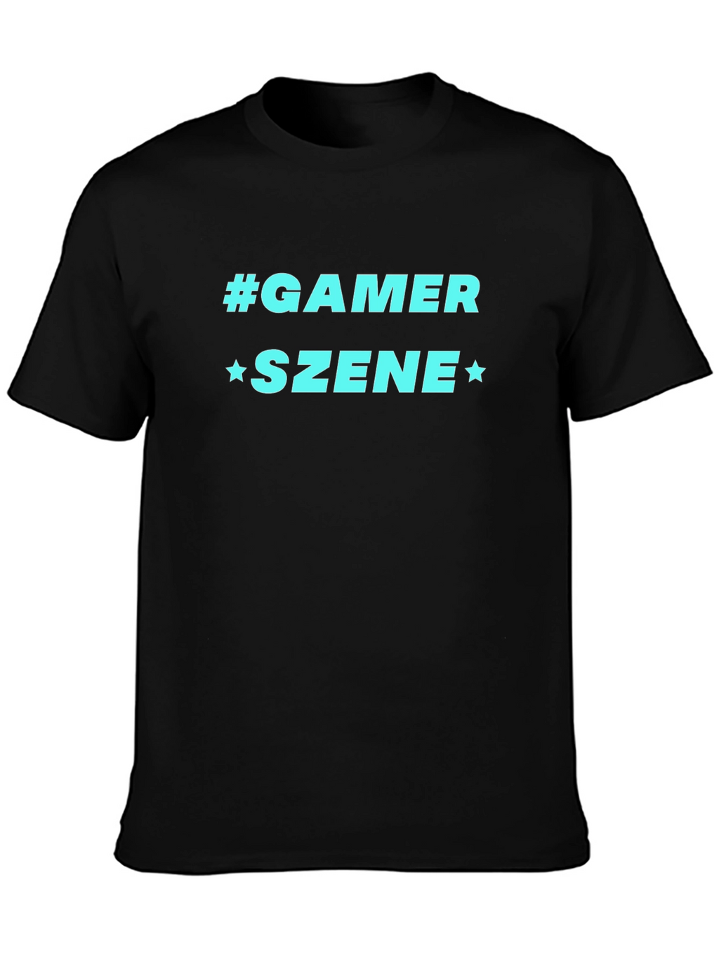 Gamer Szene Graphic Tee - Black Cotton Blend