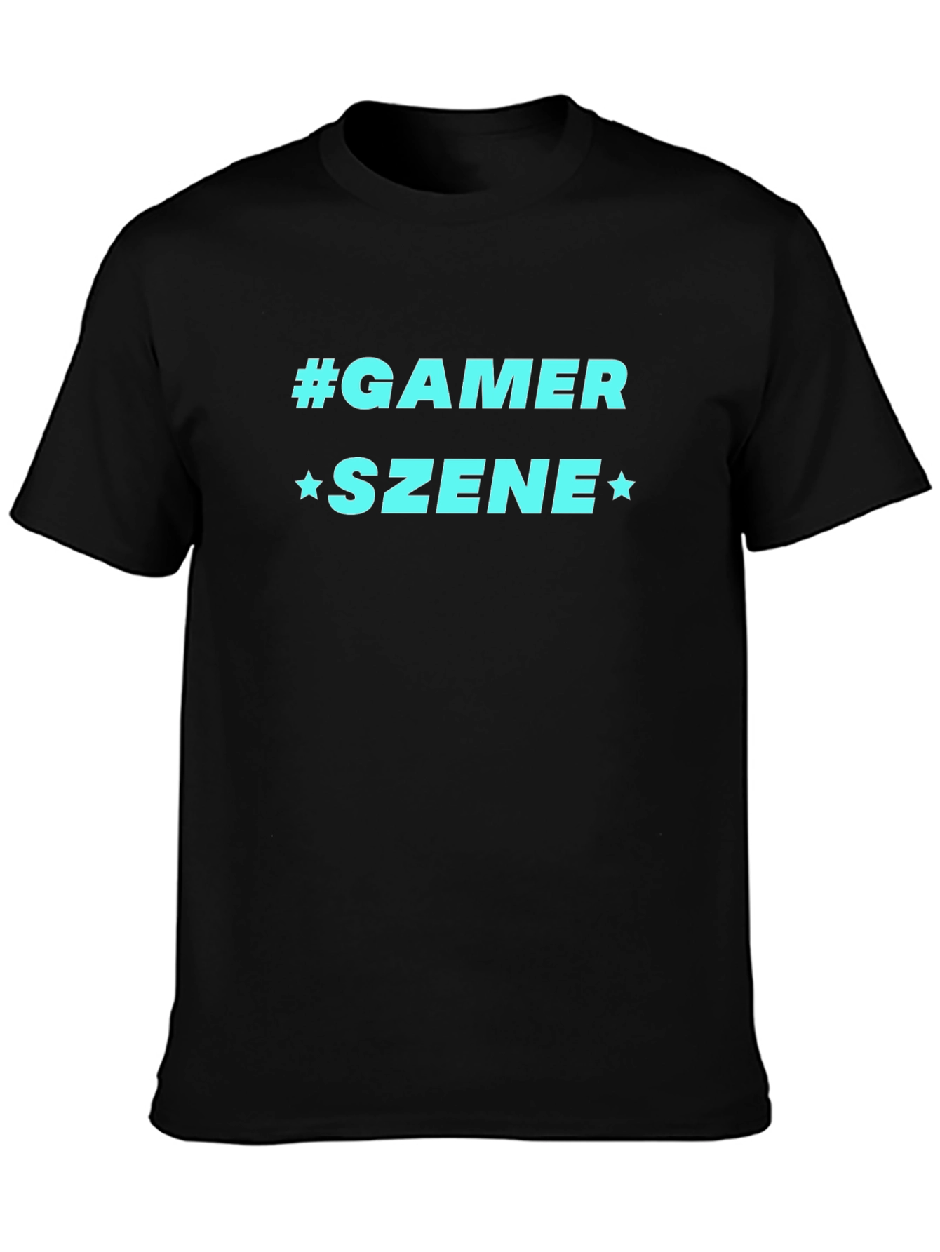 Gamer Szene Graphic Tee - Black Cotton Blend