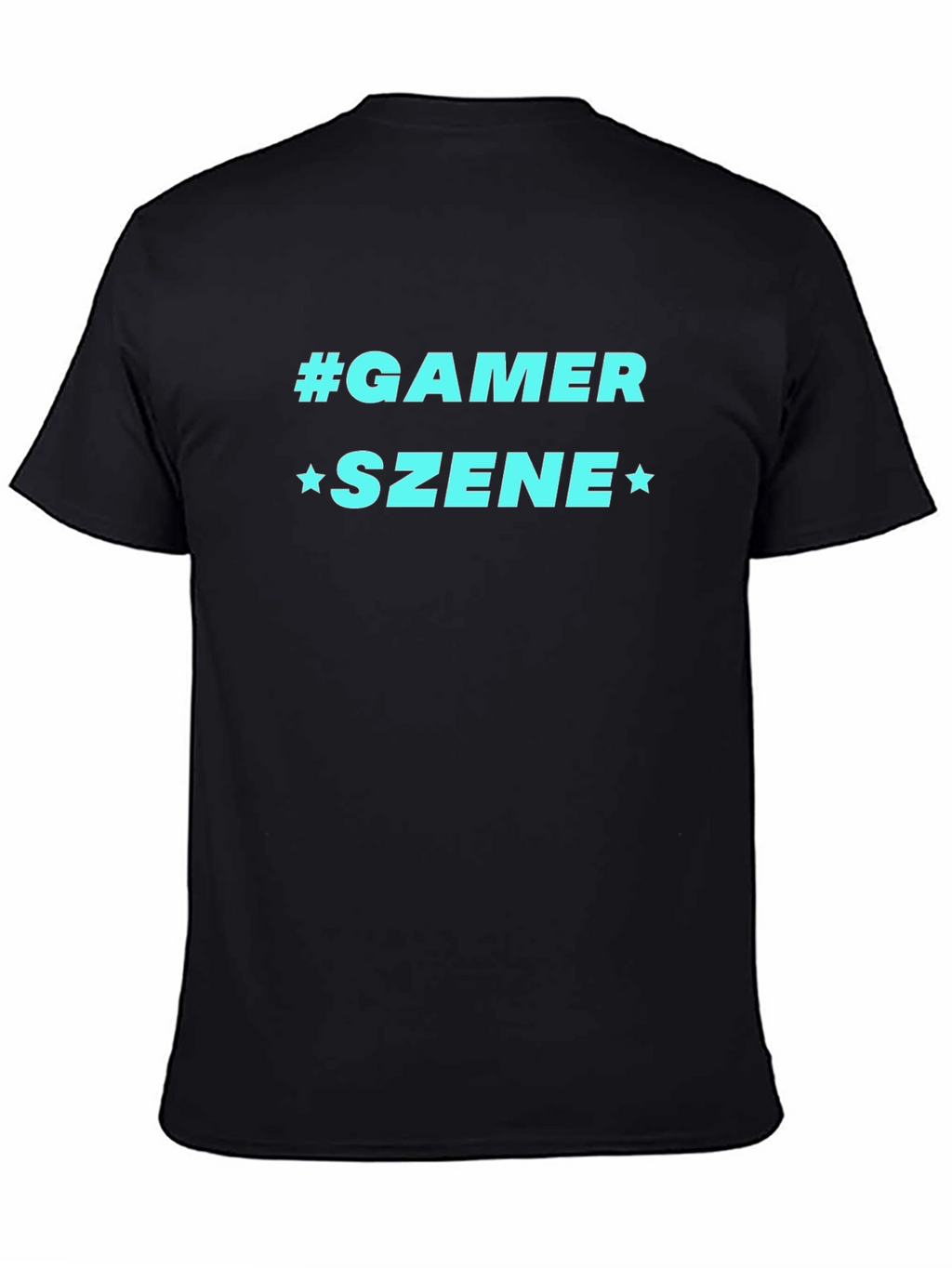 Gamer Szene Graphic Tee - Black Cotton Blend