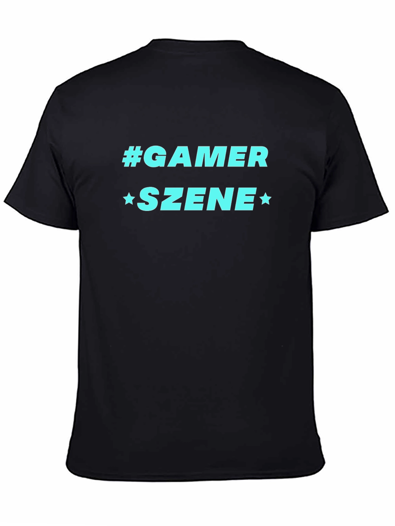 Gamer Szene Graphic Tee - Black Cotton Blend