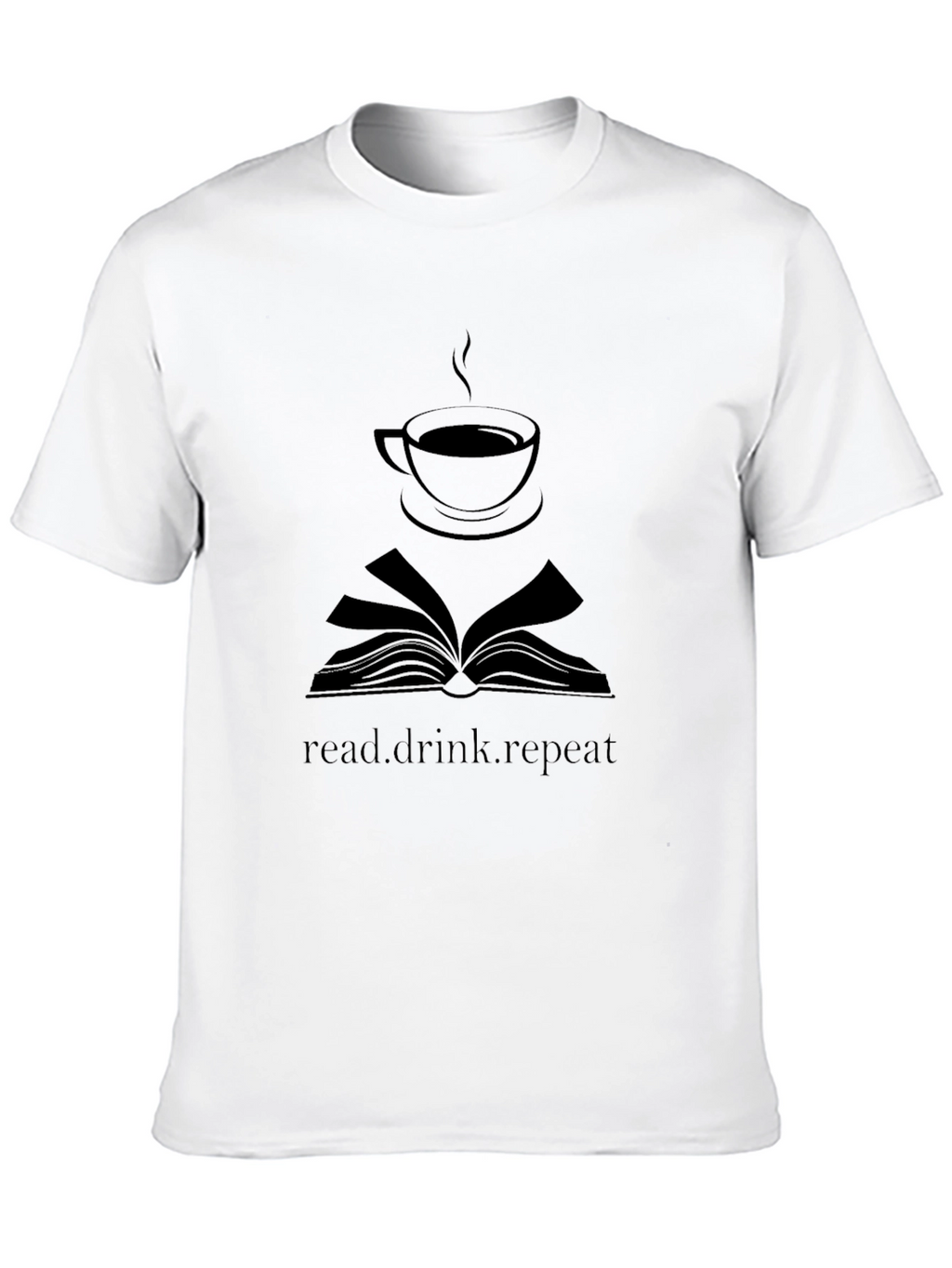 Read Drink Repeat Black T-Shirt