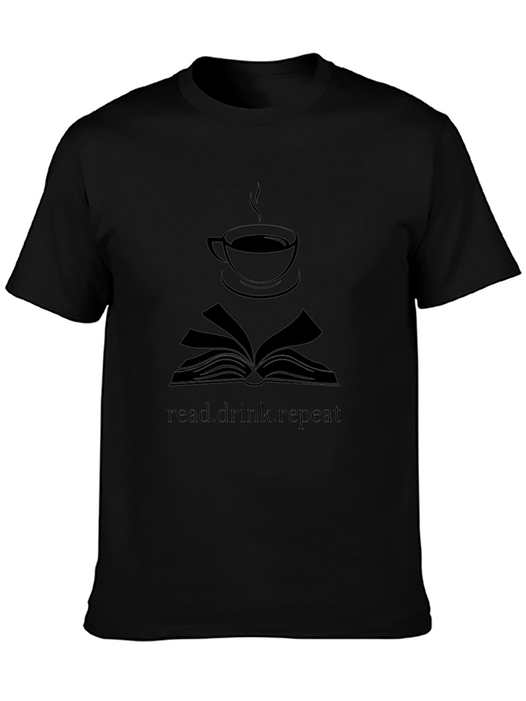 Read Drink Repeat Black T-Shirt