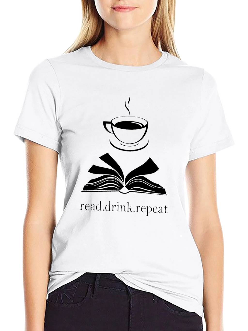 Read Drink Repeat Black T-Shirt
