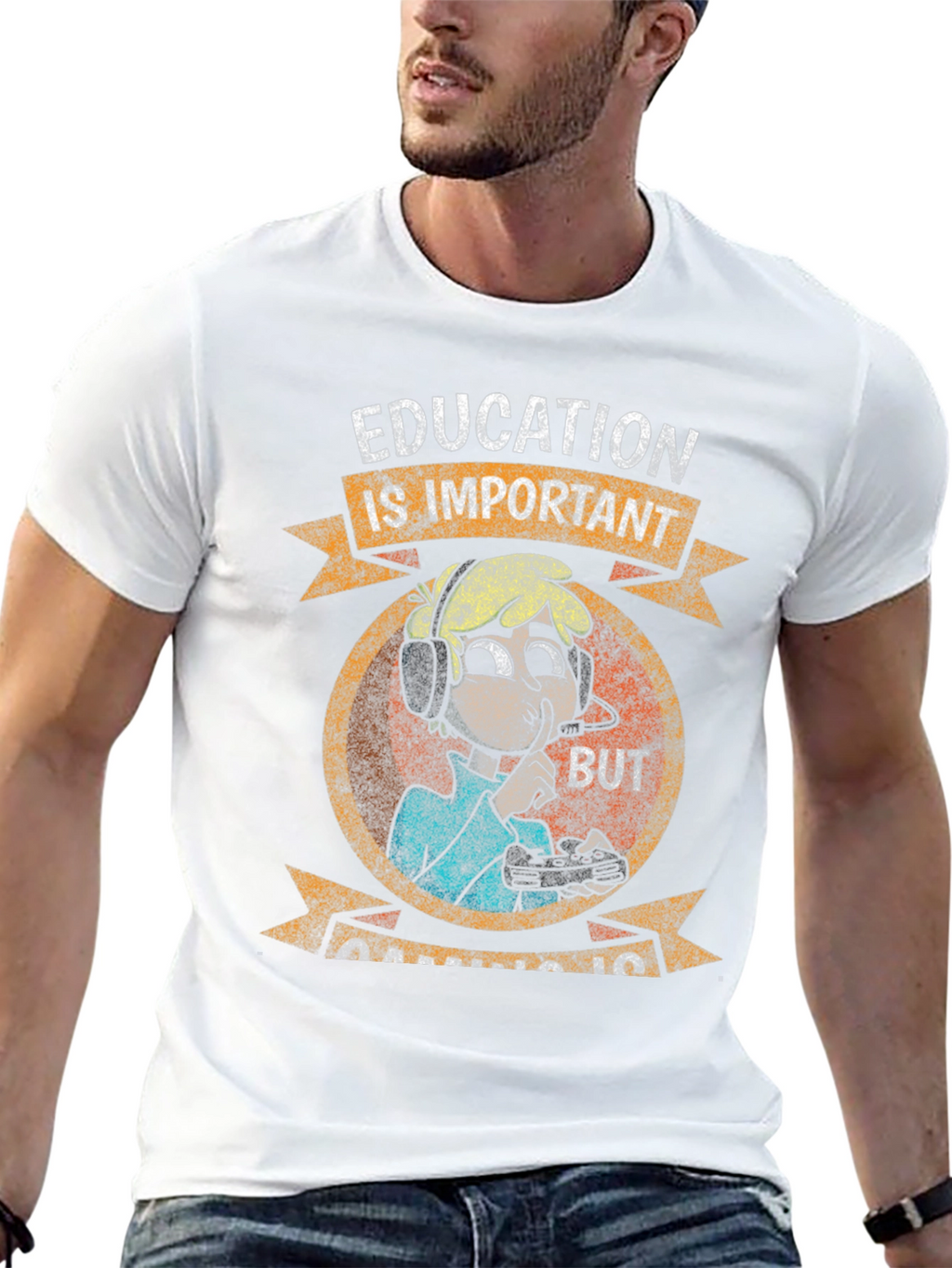 Education is Important Funny Gamer T-Shirt