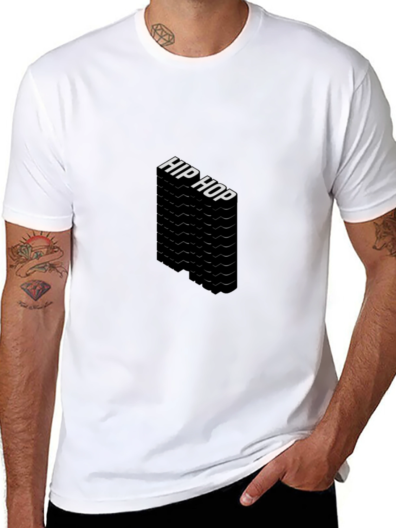Hip Hop Graphic Black T-Shirt