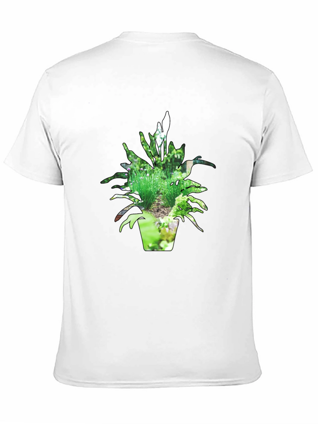 Nature Pot Plant Black T-Shirt