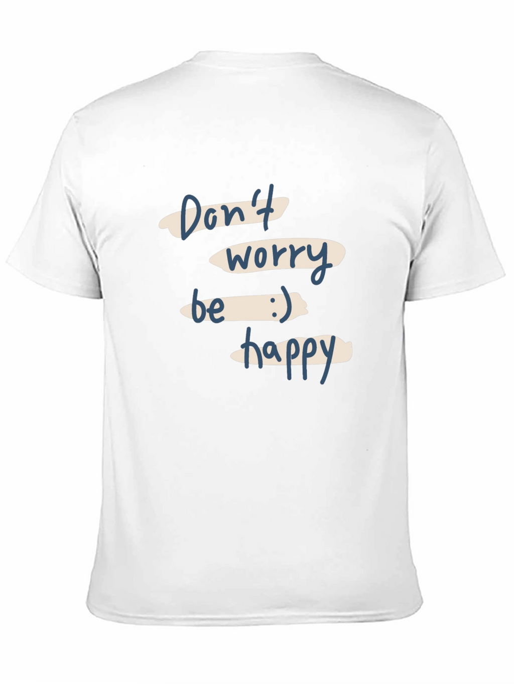 Dont Worry Be Happy Black Graphic T-Shirt